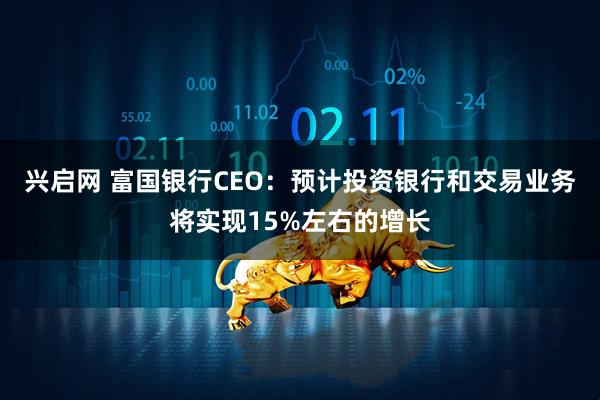 兴启网 富国银行CEO:预计投资银行和交易业务将实现15%左右的增长